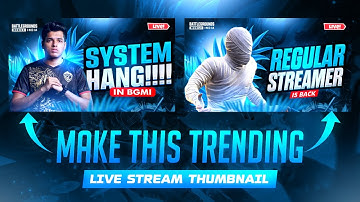 Make This Trending 🔥 Live Stream Thumbnail for Gaming Channel | BGMI / PUBG  Live Stream Thumbnail