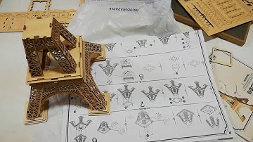 Unboxing Robotime 3D Wooden Puzzle - Eiffel Tower (TG501)