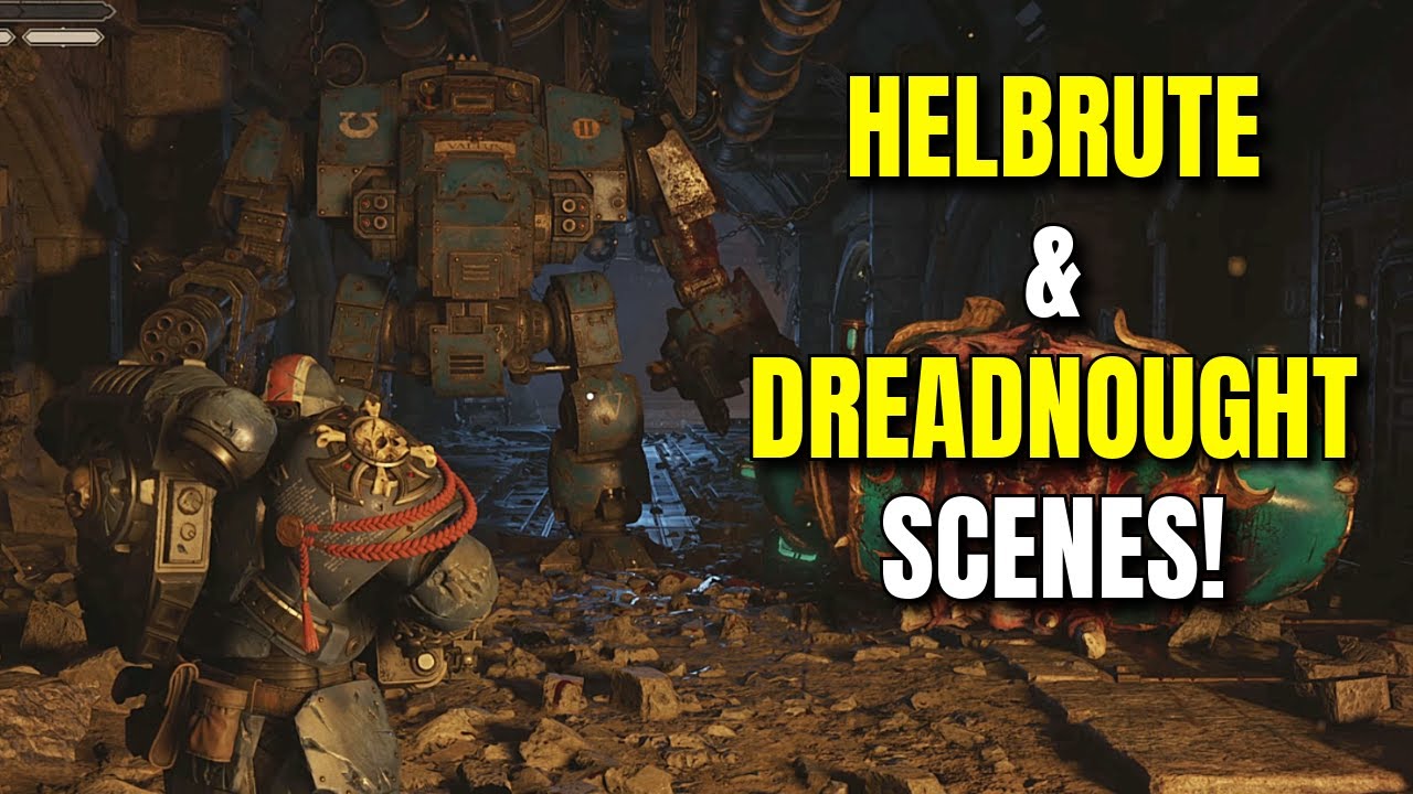 Space Marine 2 Helbrute & Dreadnought Fight Scenes - Warhammer 40K ...