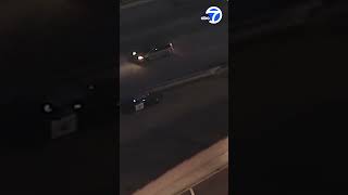 Erratic chase through LA County ends with shooting suspect in custody