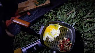 Solo Camping: Fried Rice with Egg