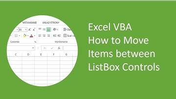 Excel VBA How to Move Items between ListBox Controls