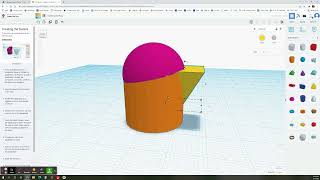 Part 1 of Drawing an Alien on Tinkercad screenshot 5