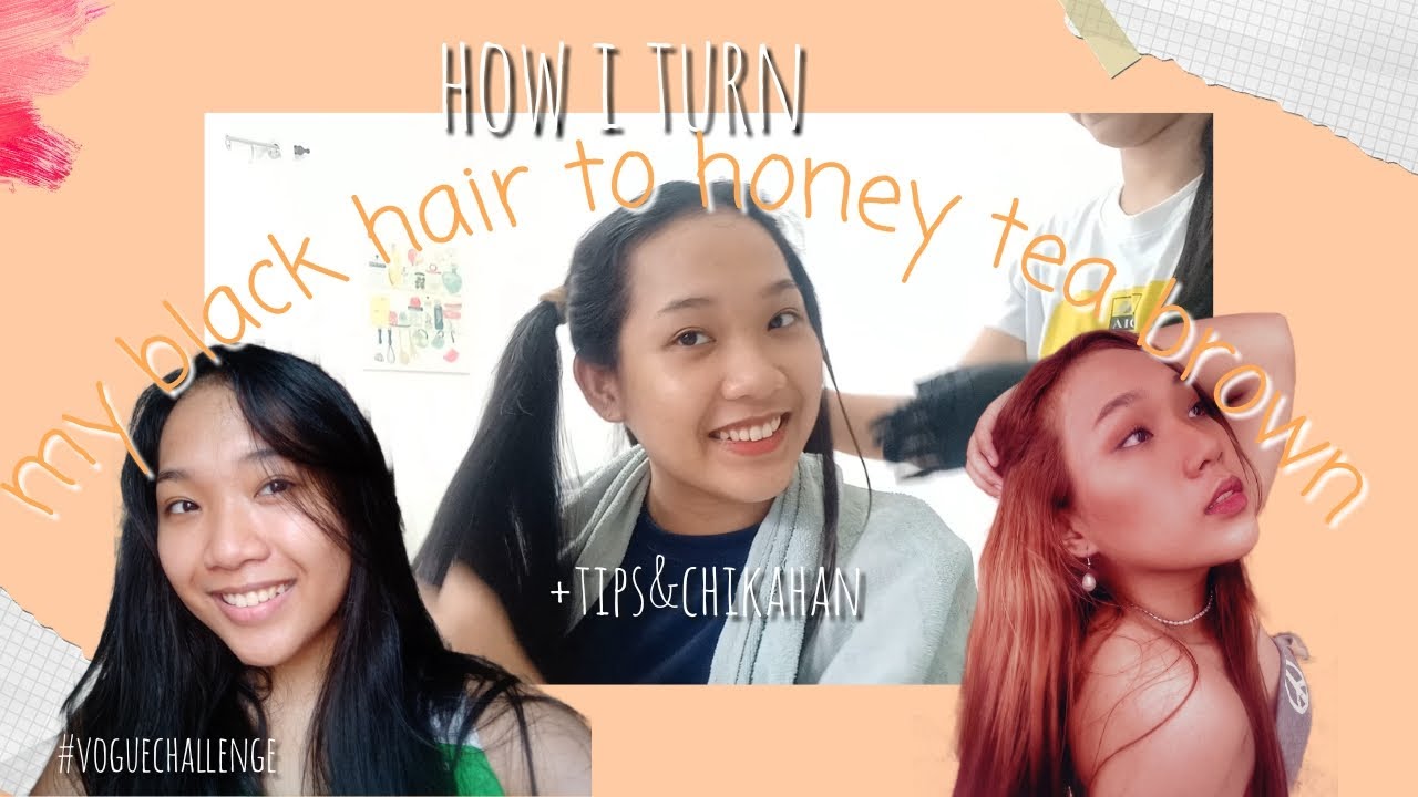 Dyeing my Black hair to Honey Tea Brown + tips & chikahan Affordable