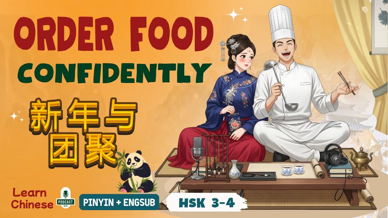 HSK 3-4 | Ordering Food in Chinese: 20 Essential Phrases for Beginners | Chinese Listening Practice
