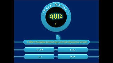 Excel Quiz - 1 | Excel Master Quiz