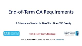 CCIS End of term Quality tasks (232)