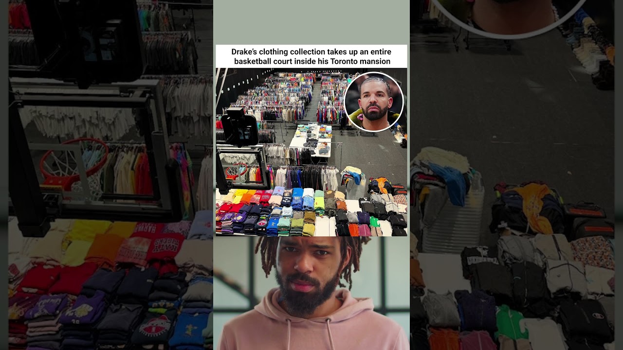Drake's clothing collection takes up an entire basketball court