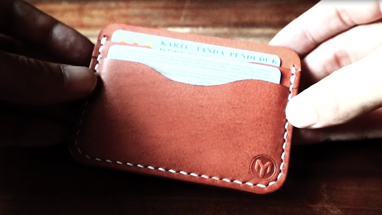 how-to-make-leather-card-holder-free-pattern-youtube