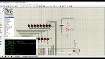 ATmega8 USART & ADC Test 관련 Proteus 시뮬레이션 동영상 (ADC 을 통한 전압 체크 및 온도 측정 계산 확인을 위한 시뮬레이션 예제)
