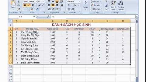 Học Excel cơ bản | Bài 10: Định Dạng Dữ Liệu Excel