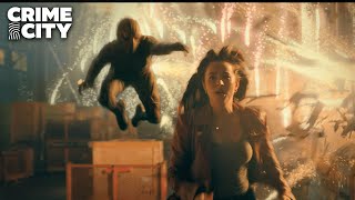 Madame Web's Fireworks Factory Trap Scene | Madame Web (Dakota Johnson, Tahar Rahim)