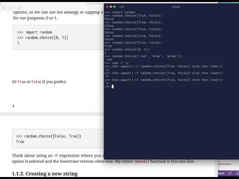 Tiny Python Projects: Ch 12 Pt 2 (Making random choices)