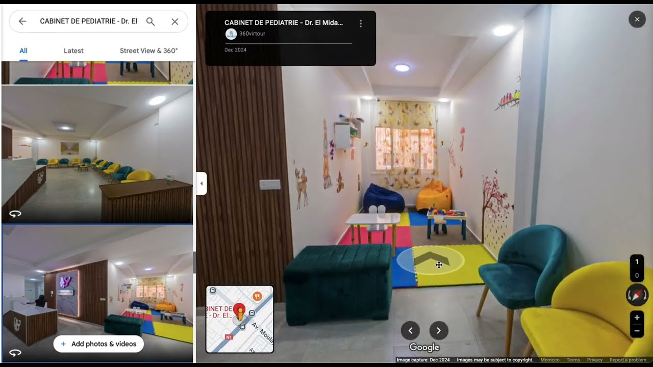 Visite virtuelle 360 du cabinet de pediatrie-Dr Fadoua El Midaoui