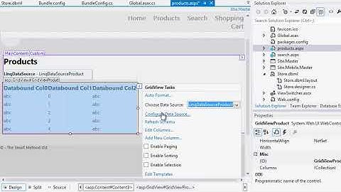 ASP.NET 4.5 Essential Skills Lesson 12-6: Create a Products page