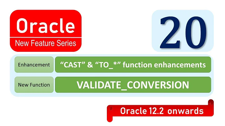Oracle 12c new feature CAST and CONVERSION Function and VALIDATE CONVERSION