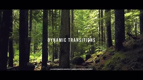 Dynamic Transitions After Effects Templates