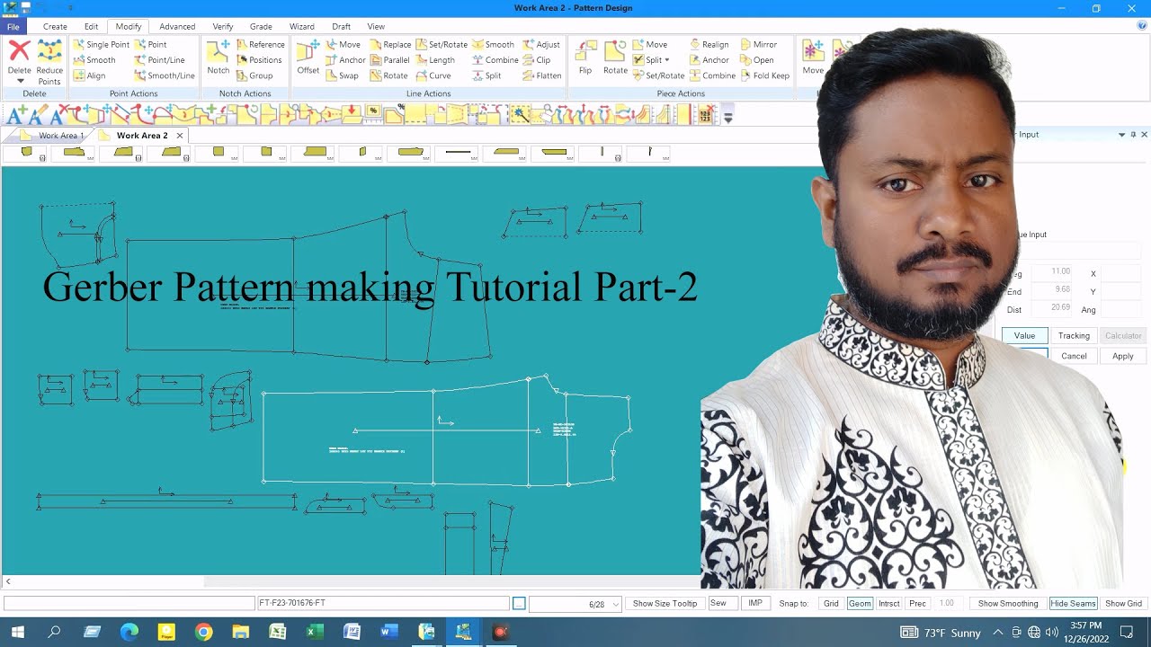Gerber Pattern making Tutorial Part -2 - YouTube
