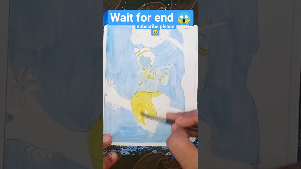 Krishna ji drawing 😱❤️😍 || easy steps 