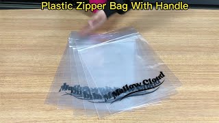 Custom Clear Self Seal Zipper Plastic Retail Packaging Poly Bags Zip Lock Bag Package With Handle