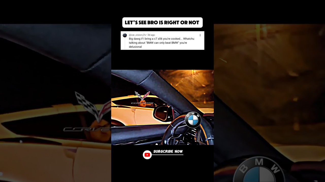 Bro challenged BMW vs Corvette c7 z06 | Who cooked Now? BMW or c7? | ZabeErum's Turbovibes02