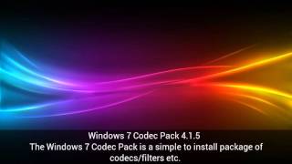 Download Windows 7 Codec Pack 4.1.5