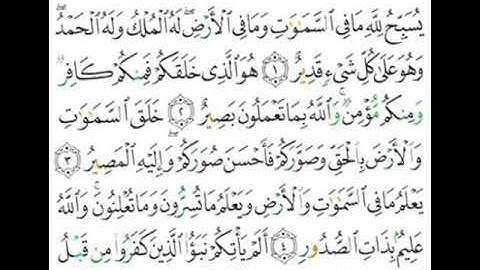 064 سورة التغابن من الاية 1 إلى 5