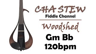 Video thumbnail of "Pentatonic Scale Woodshed Gm Bb major 120bpm  ::  Gypsy Jazz Fiddle Backing Track"