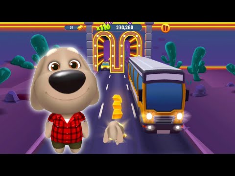 Talking Tom Gold Run () Talking Ben Fights Raccoon Boss in Las Vegas * Full Screen