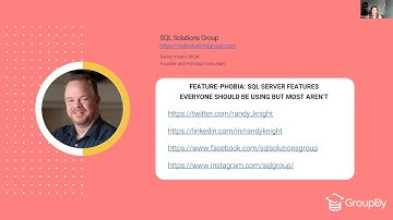 Feature Phobia - SQL Server Features Everyone Should be Using but Most Aren