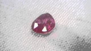 Heated Pink Red Ruby No Lead Glass 8.1x7.4mm Faceted Pear I2 Clarity 2.18 carat