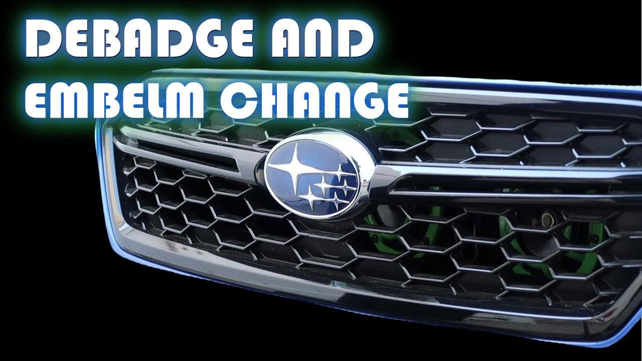 De-badging and changing the Emblems on the WRX