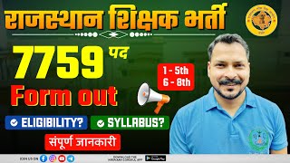 Rajasthan Teacher Vacancy 2025 | RSSB Grade 3 Notification, Syllabus, Eligibility, Ankit Nirwaan Sir