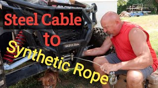 Upgrading the Warn Winch from a Steel Cable to a Synthetic Rope