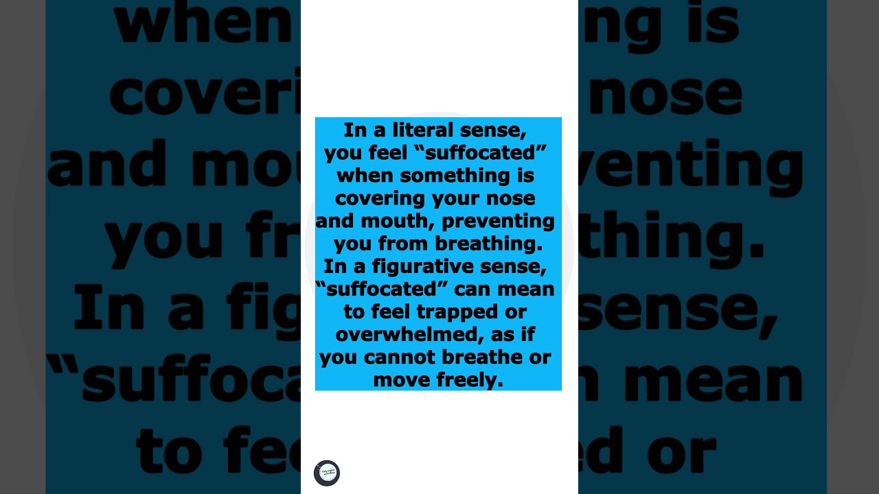English Vocabulary # 13 | Feeling Trapped? Learn the Definition of 'Suffocated' | 