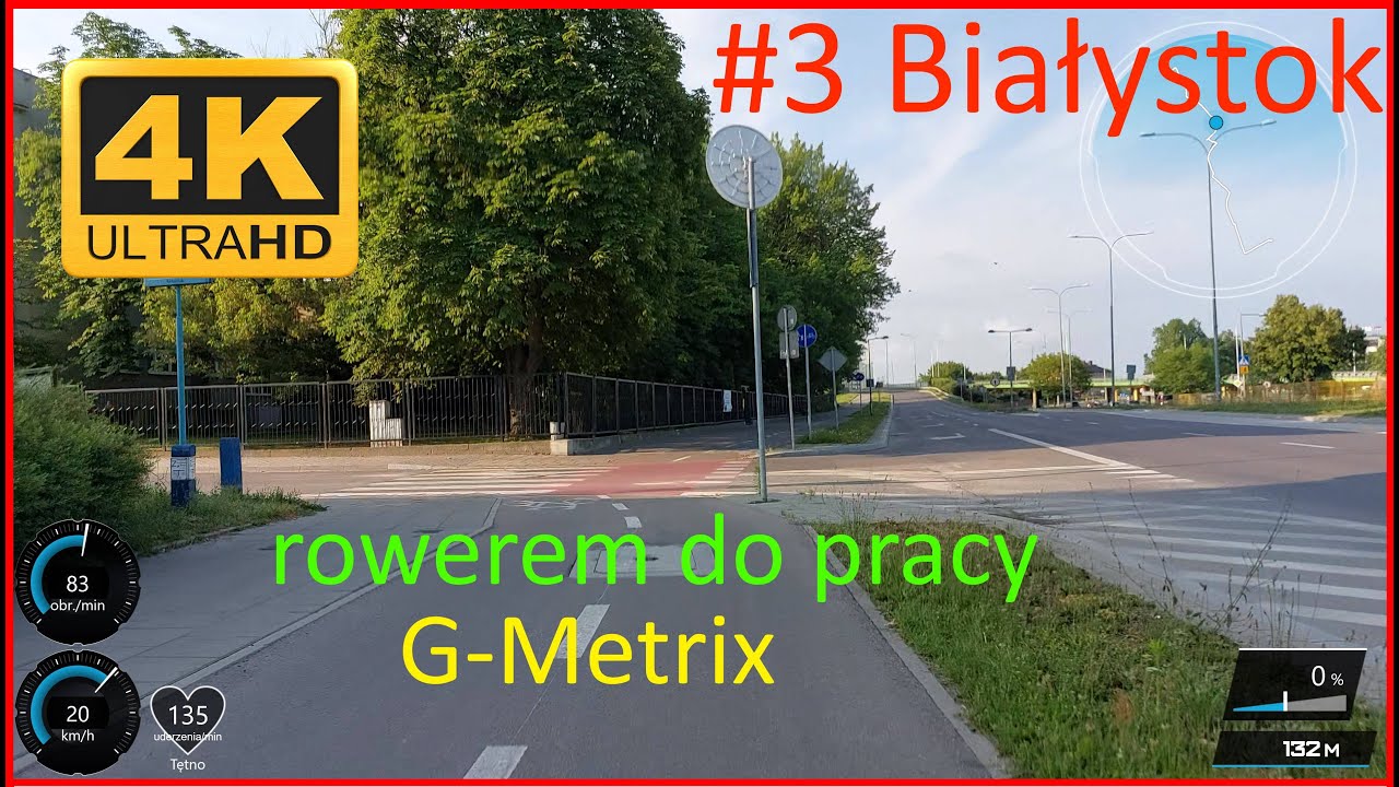 Białystok rowerem do pracy overlay G-Metrix