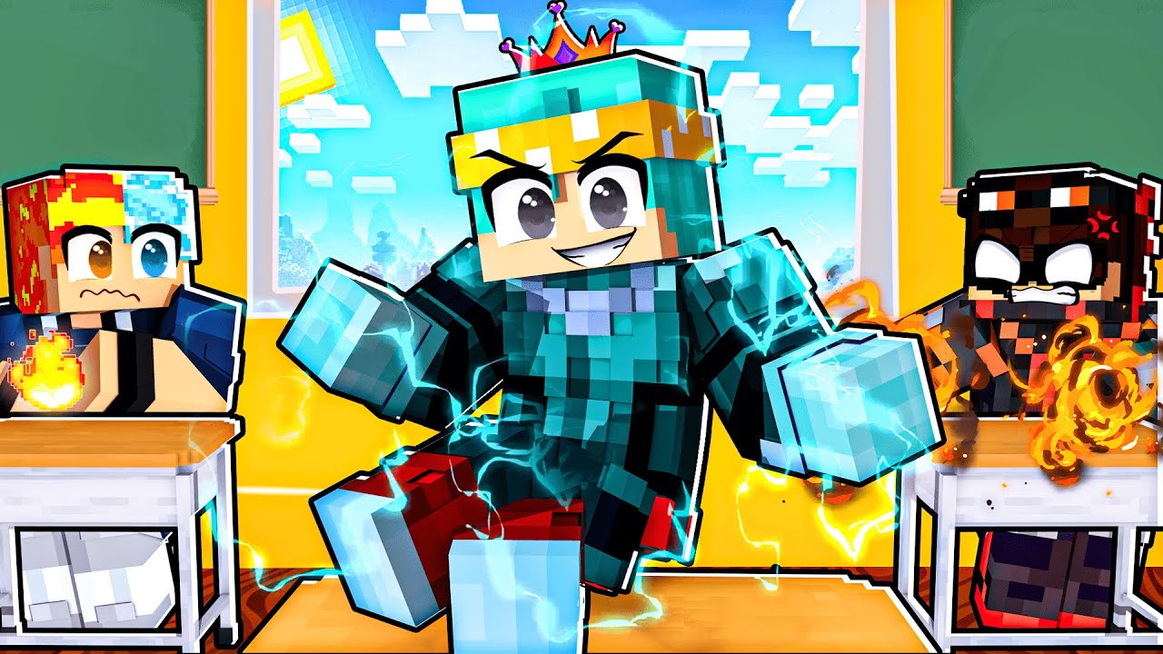 SOU O REI da ESCOLA DE HEROIS do Minecraft