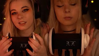 ASMR | double Lotion Ear Massage - layered, whispering, ear attention