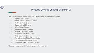 BIS CRS Certification for Electronic Clocks with Mains Power