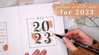 2023 bullet journal setup | plan with me | cute & beginner friendly setup ♥✨