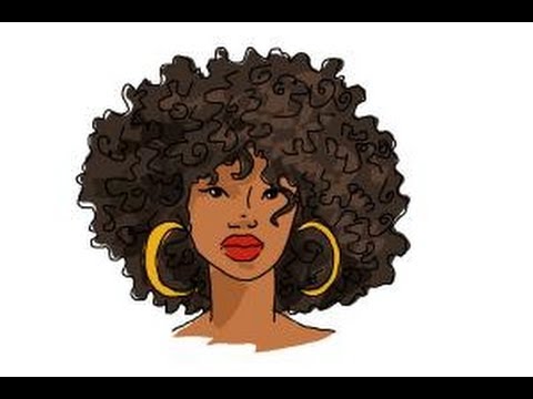 How to draw African American hair - YouTube