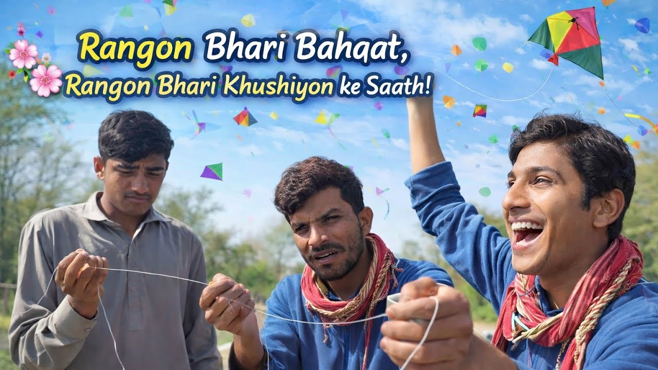 Kite Cut Ho Gayi 😱🪁 | Rangon Bhari Bahaar Vlog | Full Masti & Reactions|mamowala#sharaz#adhibagh#id