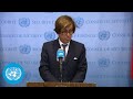 France on the humanitarian situation in Gaza | Security Council Media Stakeout | United Nations