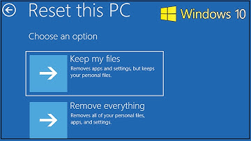 How to factory reset Windows 10 without losing files
