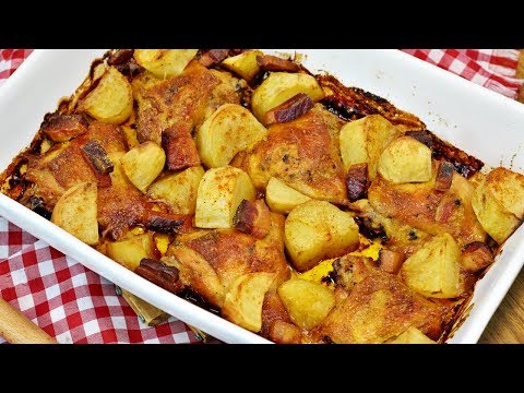 SOBRECOXA ASSADA COM BATATAS E BACON FÁCIL E DELICIOSO | Menino Prendado