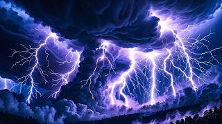 Supper Heavy Thunderstorm Night with Pouring rain& Strong Thunder,Lightning,Wind๏ฝBEST THUNDER VIDEO