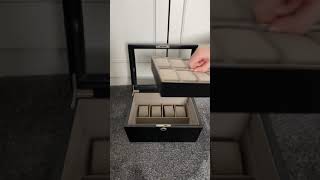 Black Curved 12 Watch Box