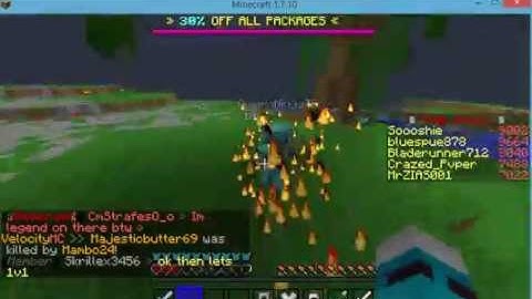 [Minecraft] Velocity-Mc [KitPvp] Hacker!