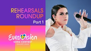 Eurovision Song Contest  Rehearsals Roundup (Part 1) | Malmö 2024 #UnitedByMusic
