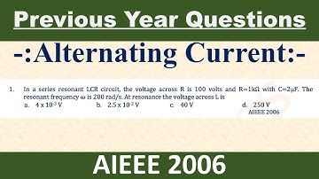 In a series resonant LCR circuit, the voltage across R is 100 volts and R=1kΩ with C=2μF. The resona